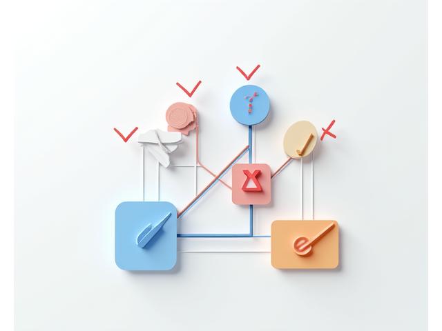 Diagram representing a troubleshooting flowchart for digital vignette activation issues, with question marks, solution paths, and a helpline icon.