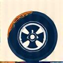 Icon of a mechanic helping with a tire, symbolizing coordination with tire shops for permanent repairs.