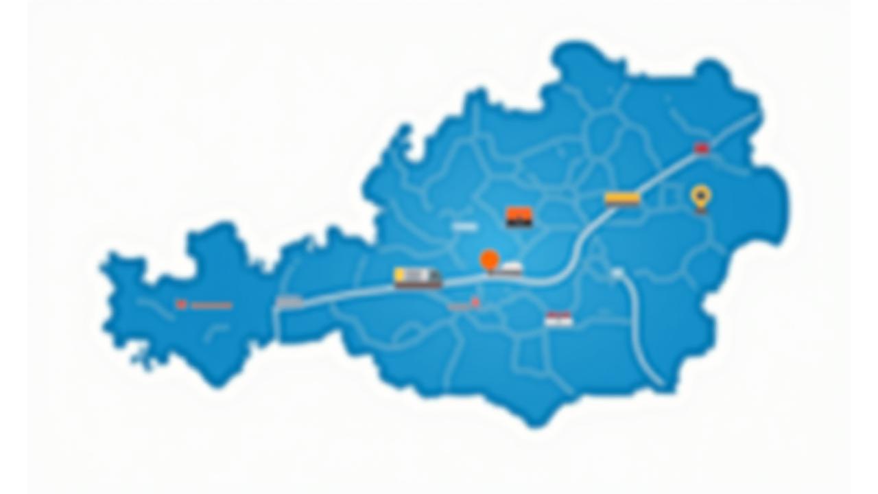 Illustrated map of Austria highlighting comprehensive fuel delivery coverage across all major highways and rural regions.