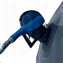 Icon of a fuel nozzle filling a tank, representing on-site refueling.