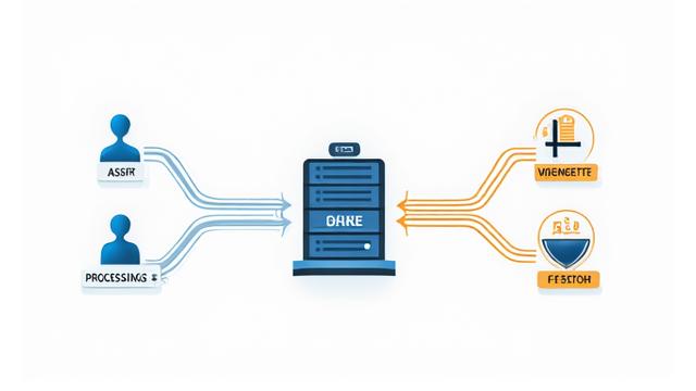 Illustrative diagram showing transparent data flow from user to ASFF secure server, with clear labels for each step of collection and processing.